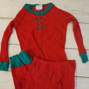 Red and Green Letter E Jammies